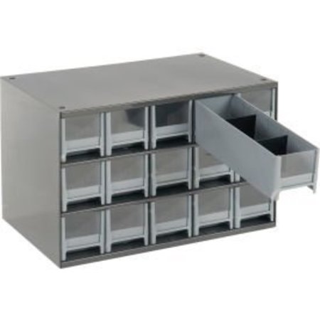 AKRO-MILS Akro-Mils Steel Small Parts Storage Cabinet 19715 - 17"W x 11"D x 11"H w/ 15 Gray Drawers 19715